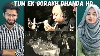 Indian reacts to Tum Ek Goorakh Dhanda Ho - Ustad Nusrat Fateh Ali Khan -