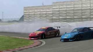 GT5 No.018 ドリフト(追走) 筑波サーキット 雨宮μ過給圧上昇7 v.s. HKS GENKI HYPER SILVIA RS2 '04 ＃１