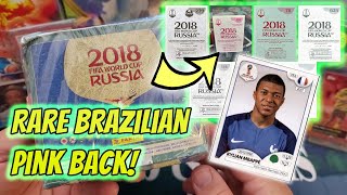 2018 Panini Russia World Cup Sticker Box Opening! Kylian Mbappé Hunting, PINK BACKS!