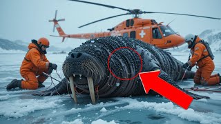 A Helpless Walrus Covered in Millions of Barnacles | A rescue team successfully rescued the Walrus