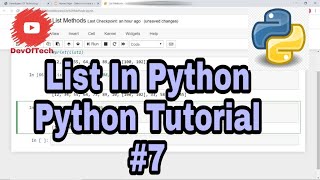 List Methods in python part 2 | Python Programming Tutorial #7