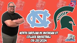 North Carolina vs Michigan State 3/23/24 Free College Basketball Picks and Predictions