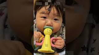 【赤ちゃんが好きだったラッパ】生後7ヶ月→2歳3ヶ月 子供 【The trumpet that I liked the baby】7 months old → 2 years 3 months old