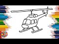 How To Draw A Cute Helicopter 🚁 Drawing And Colouring Helicopter For Kids | Drawings For Kids