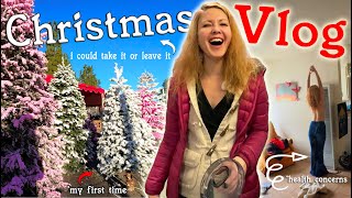 Decorating for Christmas (sort of..) | First Time Buying a Christmas Tree + Health Concerns. a vlog