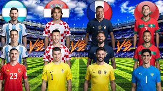 Argentina 🆚 Croatia 🆚 France 🆚 Morocco 🔥🔥 (Messi, Mbappe, Di maria, Modric, Bounou) 🔥
