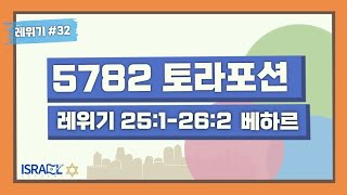 [이스라엘 아카데미 실시간 토라포션] 32nd. 베하르(Behar)