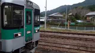 牟岐線1200形 牟岐駅発車 JR Shikoku Mugi Line 1200 series DMU