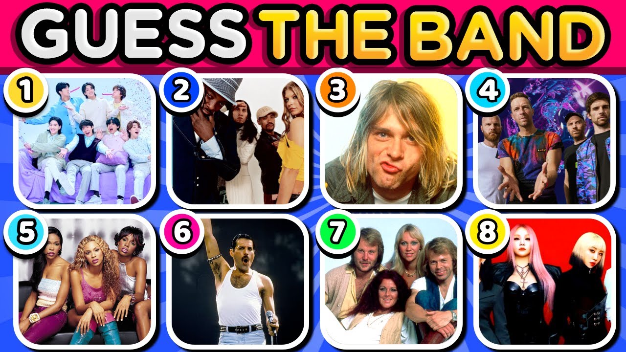 Guess The Music Band By The Pictureрџћёрџћ Music Quiz Youtube