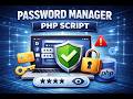 Password Manager PHP Script with Source Code