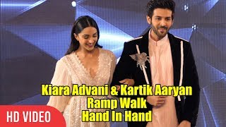 Kiara Advani \u0026 Kartik Aaryan Ramp Walk Hand In Hand | Manish Malhotra