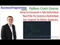 Convert tab delimited text file to csv using Python