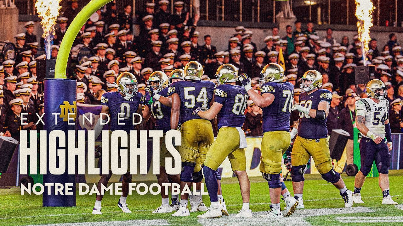 EXTENDED HIGHLIGHTS | Notre Dame Football Vs Navy (2023) - YouTube