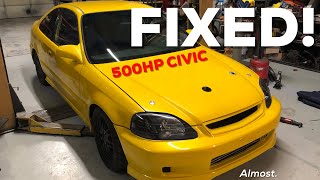 FIXING THE 500HP TURBO SOHC D16 CIVIC!