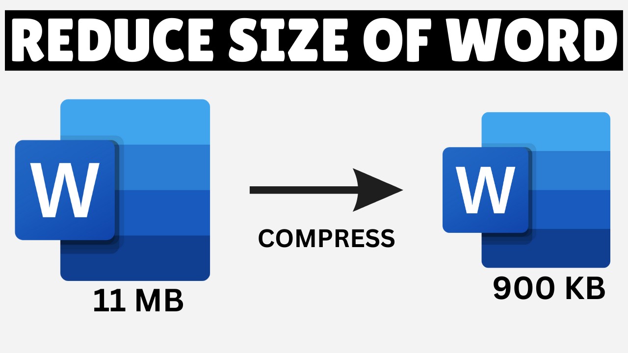 How To Compress Word File | Reduce Size Of Word Document - YouTube