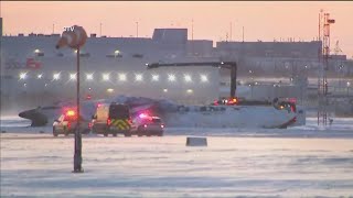 8 injured after Delta Air Lines flight flips over upon arrival at Toronto airport