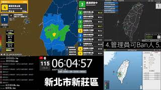 顯著有感地震:2025年2月3日 06:02:43 臺南市東山區 M4.1 最大震度3級 [114056] | CWA EEW強震即時警報 #台灣地震