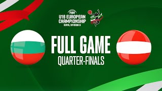 QTR-FINALS: Bulgaria v Austria | Full Basketball Game | FIBA U16 European Championship 2022 - Div. B