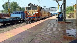 WAG-7 TWIN LOCOMOTIVES.... with Goods at narsipatnam Road station