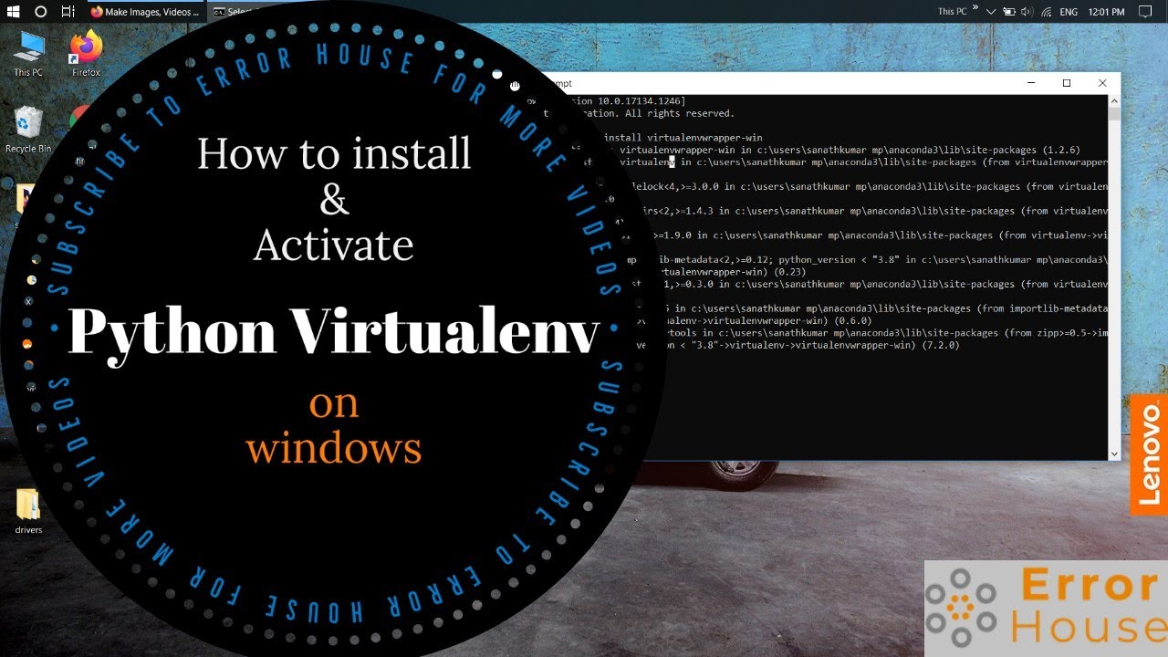 Python Virtual Environment Windows||How To Install Python Virtual ...