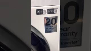 20 year warranty, Samsung WW11BB904AGES2 washing machine for 1000 €