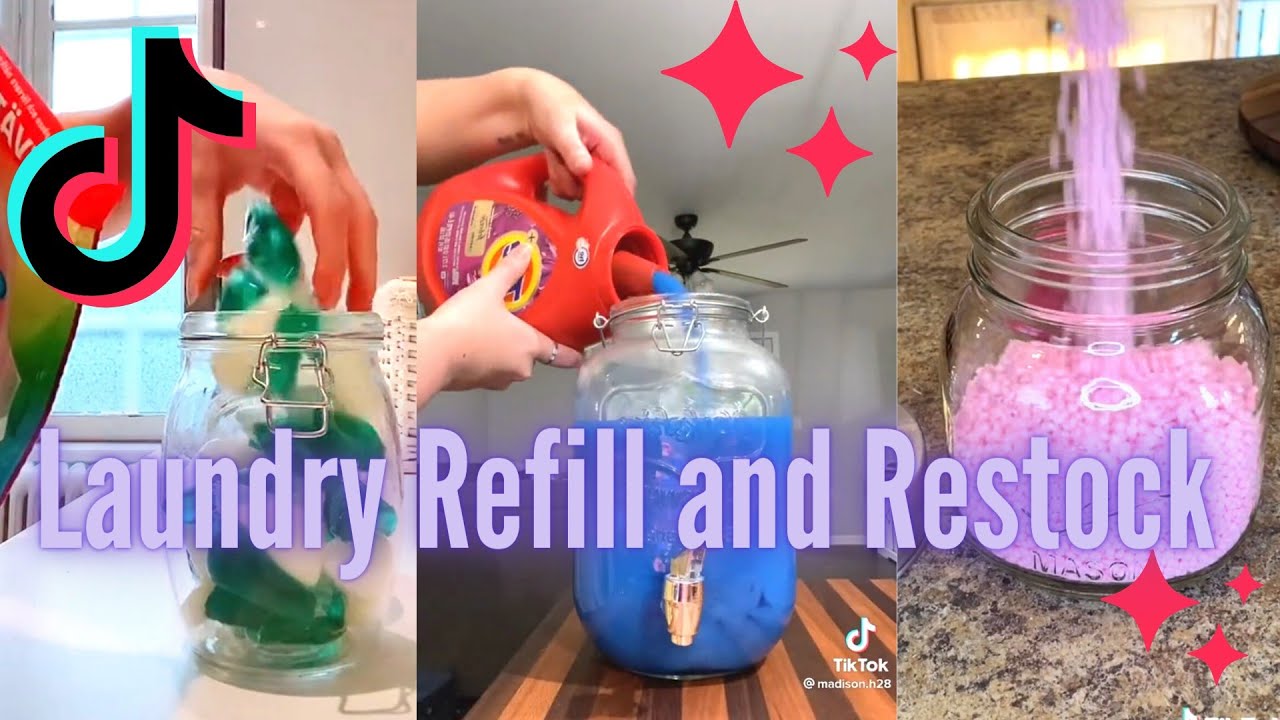 Satisfying Laundry Refill Day Cleantok P4 Tiktok Compilation