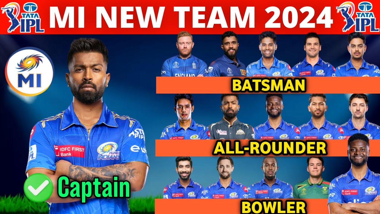 IPL 2024 - Mumbai Indians Team Full Squad | MI Team New Players List ...