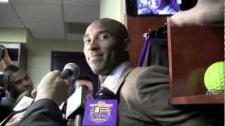 Kobe Bryant Reacts to "Death Stare" Statue