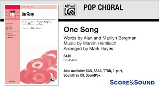 One Song, arr. Mark Hayes – Score & Sound