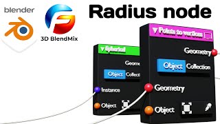 How to use radius node | learn blender geometry nodes