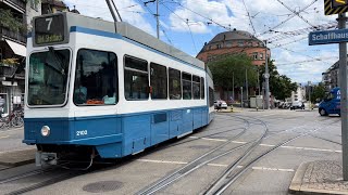 Tramverkehr in Zürich, Schaffhauserplatz (04.07.2023)