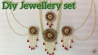 Handmade jwelleryset #diy#easy#jwellerymakingvideo