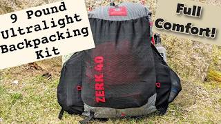 9 Pound Ultralight Backpacking Kit - Full Comfort