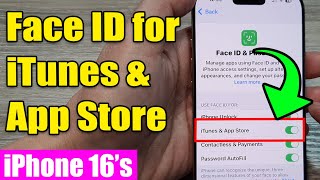 🔒 How to Enable/Disable Face ID for iTunes \u0026 App Store on iPhone 16/16 Pro Max| iOS 18