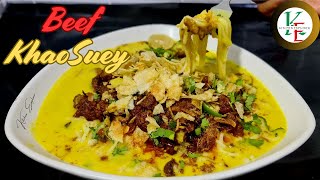 Beef Khao Suey | Authentic Memoni Khao Suey | Bermase Beef Khao Suey | Khaosa | Khao Suey