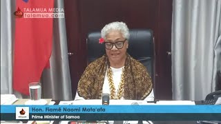 Press Conference: Hon. Fiame Naomi Mata'afa, Prime Minister of Samoa