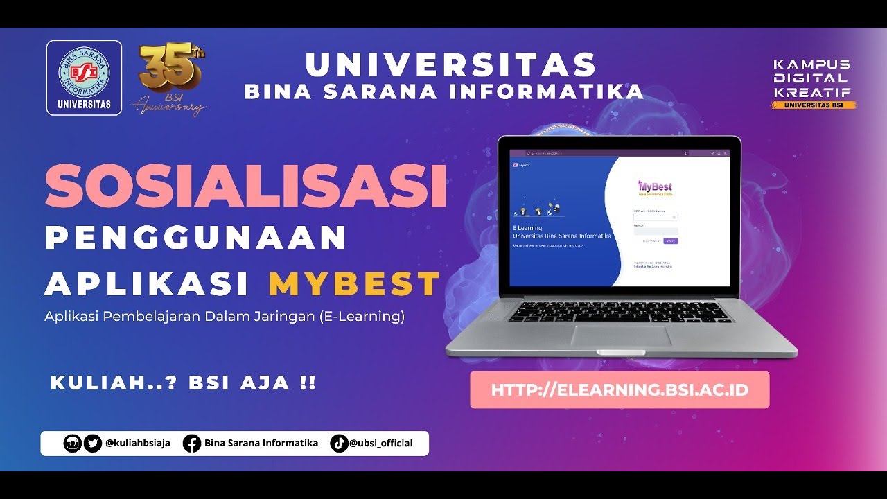 SOSIALISASI PENGGUNAAN APLIKASI MYBEST UNIVERSITAS BINA SARANA ...