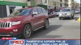 Transportistas suspenden paro en Moca, pero llamaran a paro nacional