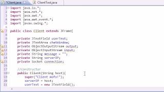 Intermediate Java Tutorial 139 Connecting to the Server