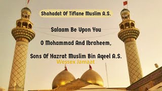 Shahadat eve of sons of Hazrat Muslim (as)