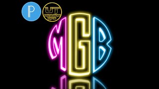 Glowing Monogram Logo Design Tutorial in PixelLab | Neon Monogram MGB | Uragon Tips