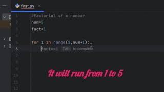 Factorial in Python for Beginners | Easy Explanation #python
