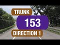 SBS Transit Trunk 153 (Direction 1) | Bus Service Route Visual