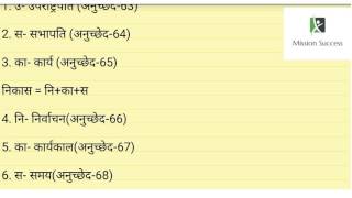 भारत के उपराष्ट्रपति से सम्बंधित अनुच्छेद (trick)  Vice President Article Trick