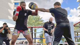 TYRON WOODLEY MITT WORKOUT DAYS AWAY FROM JAKE PAUL REMATCH; SHOWS OFF TWEAKS & IMPROVEMENTS