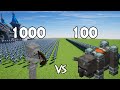 1000 Skeleton Vs 100 Ravager | Minecraft