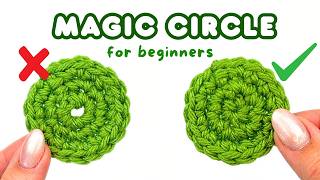 the EASIEST way to crochet the magic circle for beginners | how to crochet a magic ring step by step