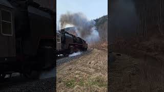 Dampfspektakel mit 23 058 und 50 3501 im Thüringer Wald #trainspotting #train #railway #steamtrain