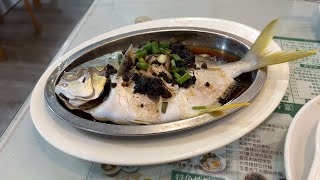 Steamed fish rice at cha chaan teng. Hong Kong Food