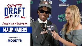 FIRST INTERVIEW: Malik Nabers on Becoming a New York Giant | Giants Draft